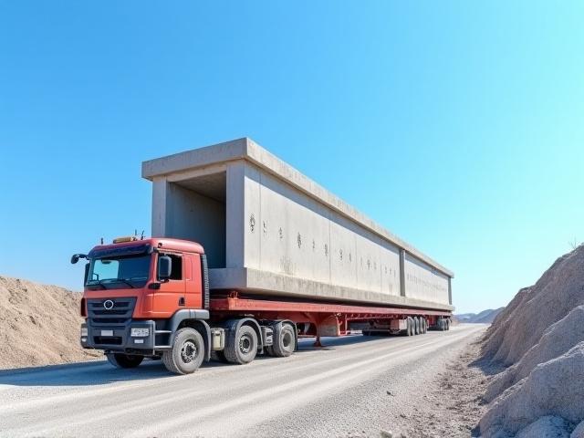 Infrastructure freight hauling bridge beams